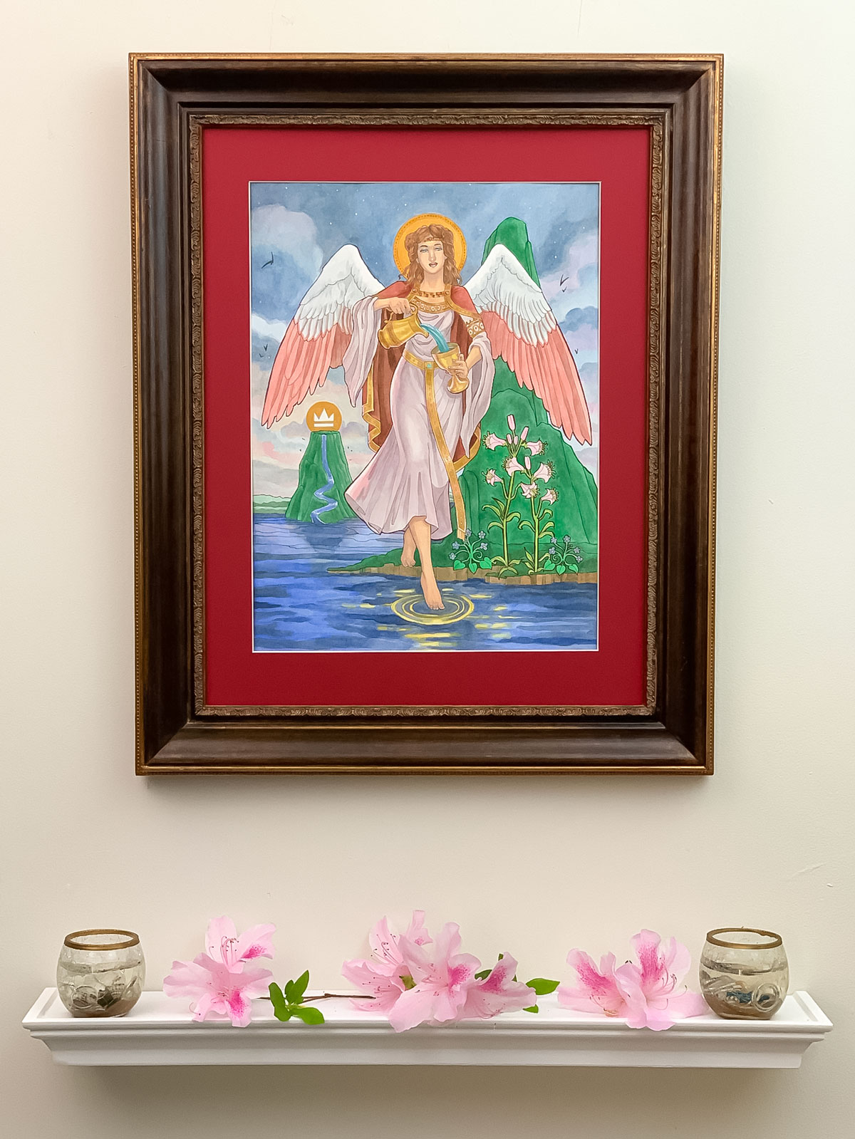 Temperance-Framed-w-pink-flowers-and-candles